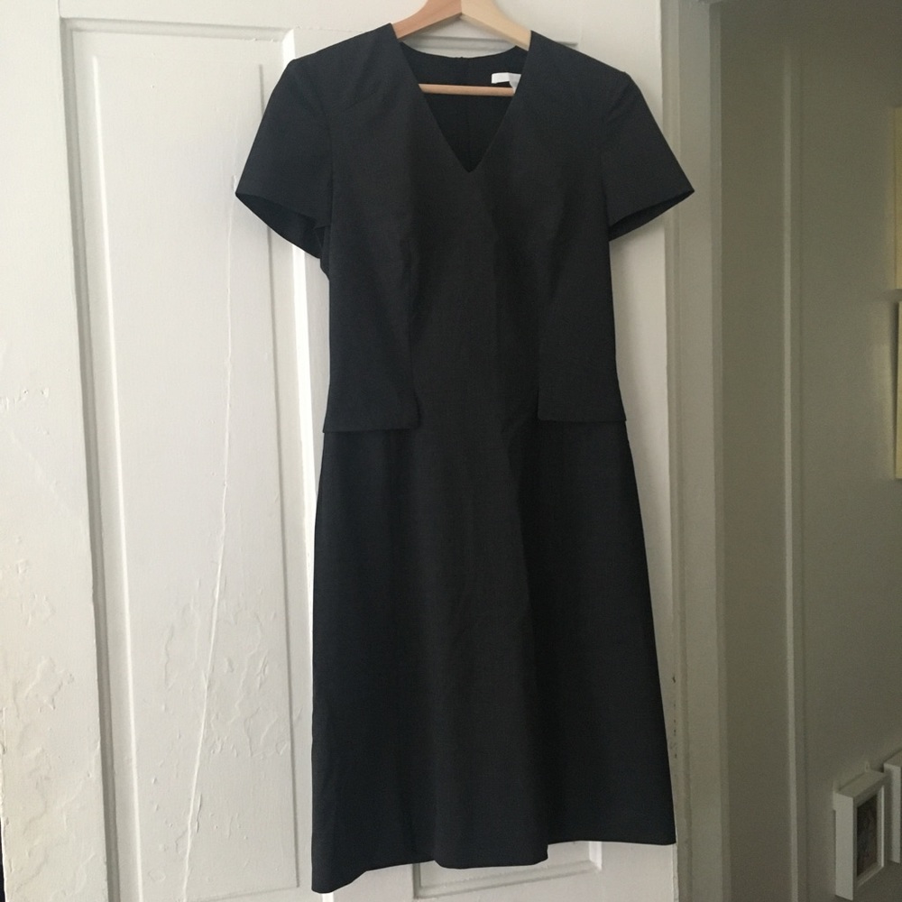 HUGO BOSS charcoal gray sheath